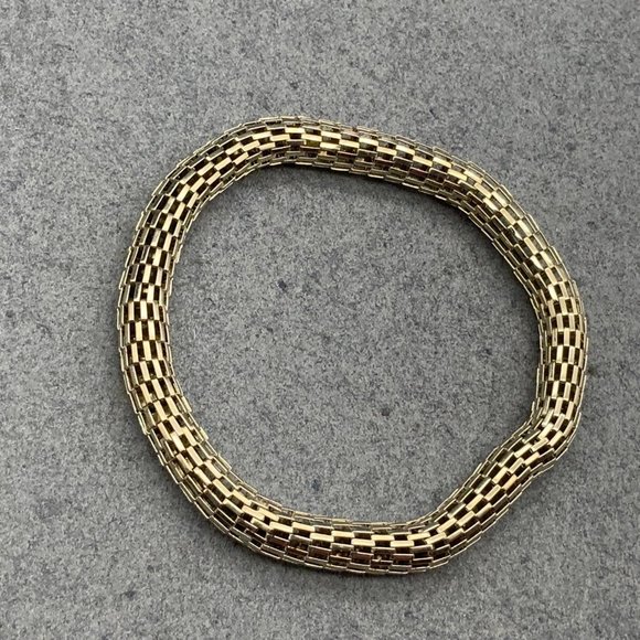 Silver Mesh Slinky Bracelet Retro 80s - Picture 2 of 3